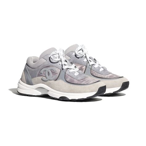 buy womens chanel sneakers|chanel sneakers grey suede.